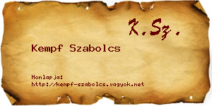Kempf Szabolcs névjegykártya